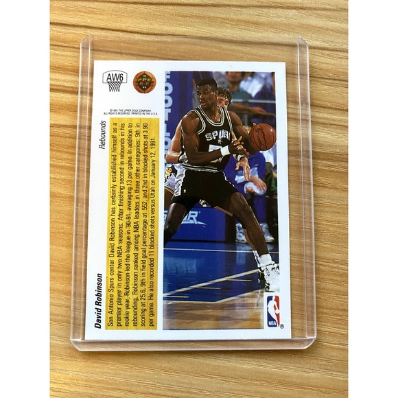 David Robinson #AW6 1991 Upper Deck Award Winner Hologram - Picture 2 of 2